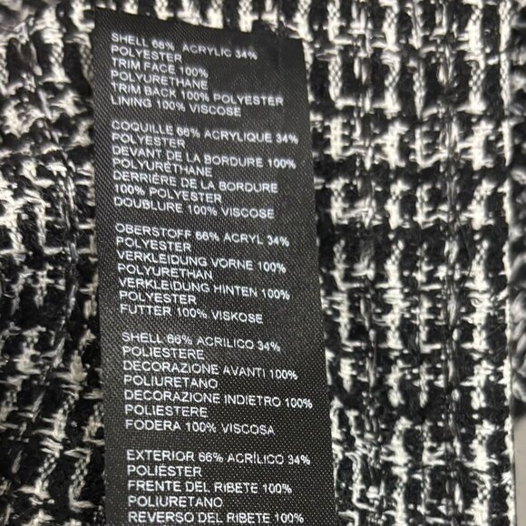 Maeve By Anthropologie Tweed Belted Mini Dress Size 12 Black & White Sleeveless - Picture 11 of 11